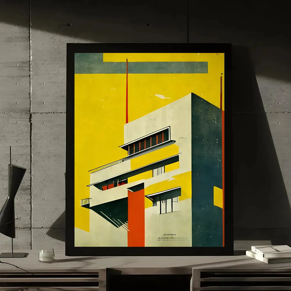 Artwork - Bauhaus Style Abstract Geometric Wall Art