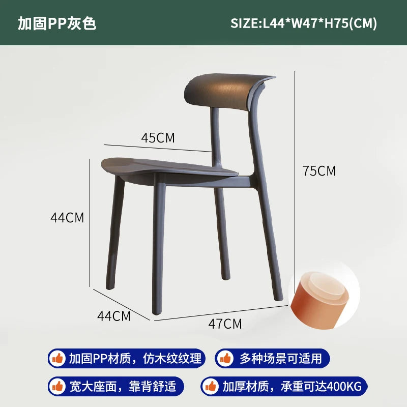 Home Decor - Modern Plastic Dining Chairs – Space-Saving Accent Chairs