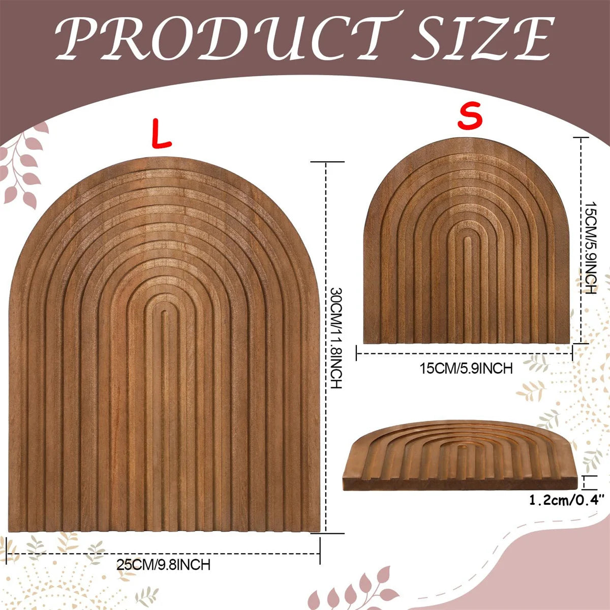 Home Decor - Boho Wooden Wave Arch Cutting Board