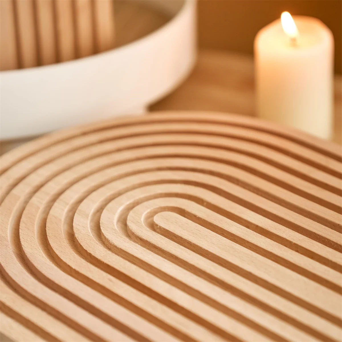 Home Decor - Boho Wooden Wave Arch Cutting Board
