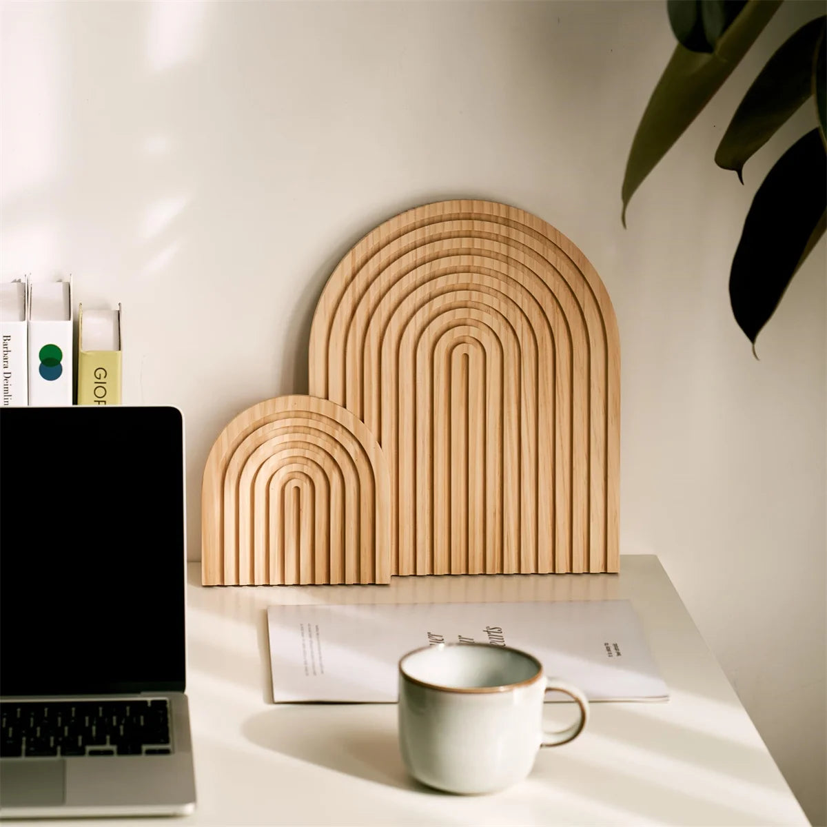 Home Decor - Boho Wooden Wave Arch Cutting Board