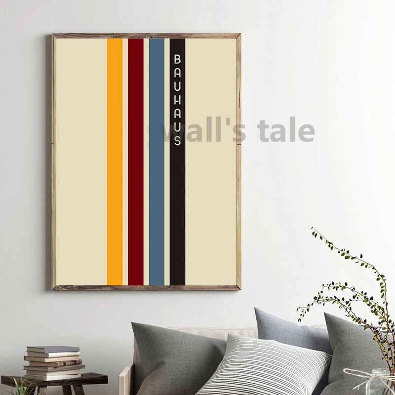 Artwork - Bauhaus: Exhibition Poster Geometric Graphic Wall Art