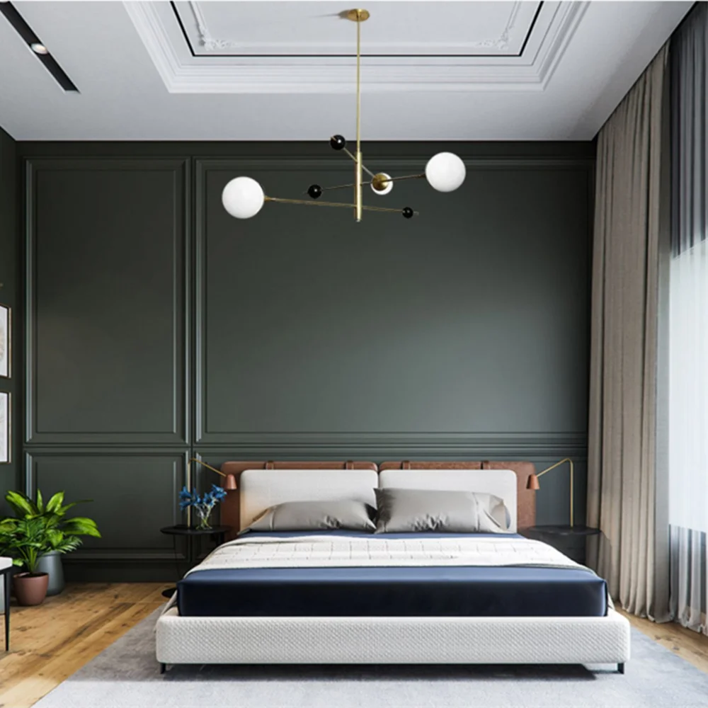 Lighting - Modern Sputnik Chandelier – LED Metal & Glass Globe Ceiling Light