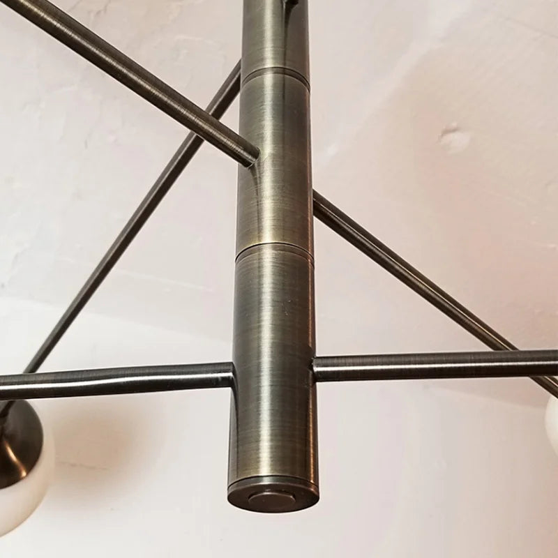 Lighting - Modern Sputnik Chandelier – LED Metal & Glass Globe Ceiling Light