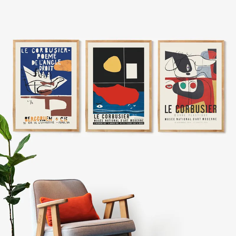 Artwork - Le Corbusier: Exhibition Poster 1954 French Art Museum Wall Art