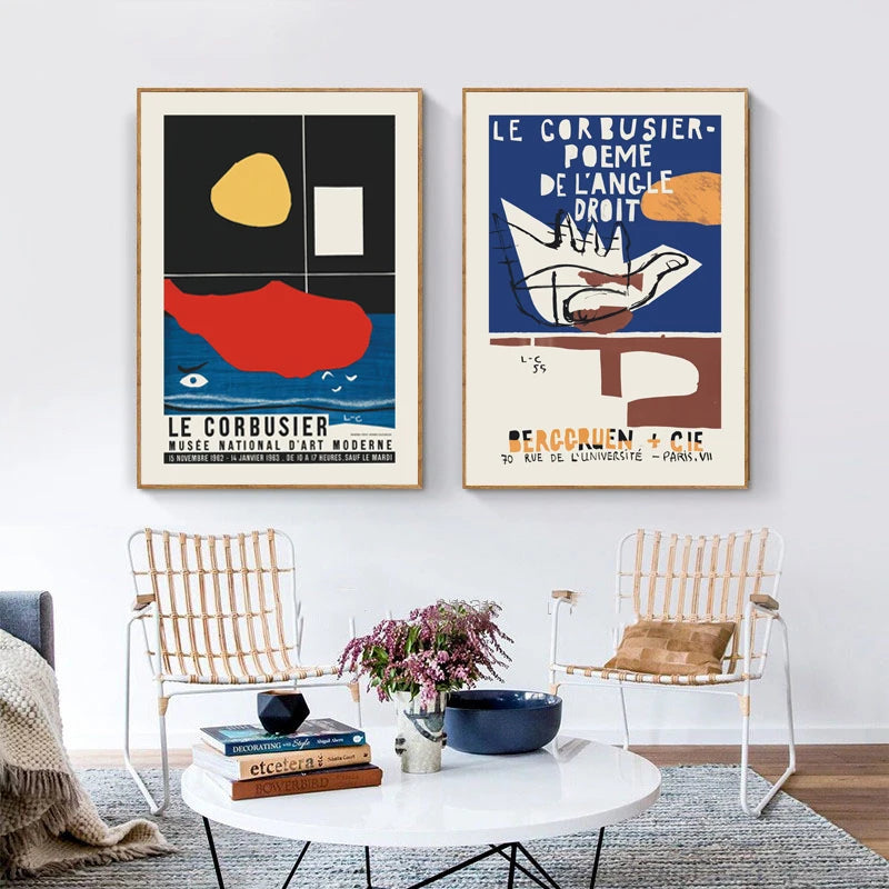 Artwork - Le Corbusier: Exhibition Poster 1954 French Art Museum Wall Art
