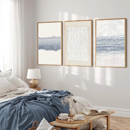 Artwork - Abstract Triptych Wall Art – Set of 3 Canvas Prints