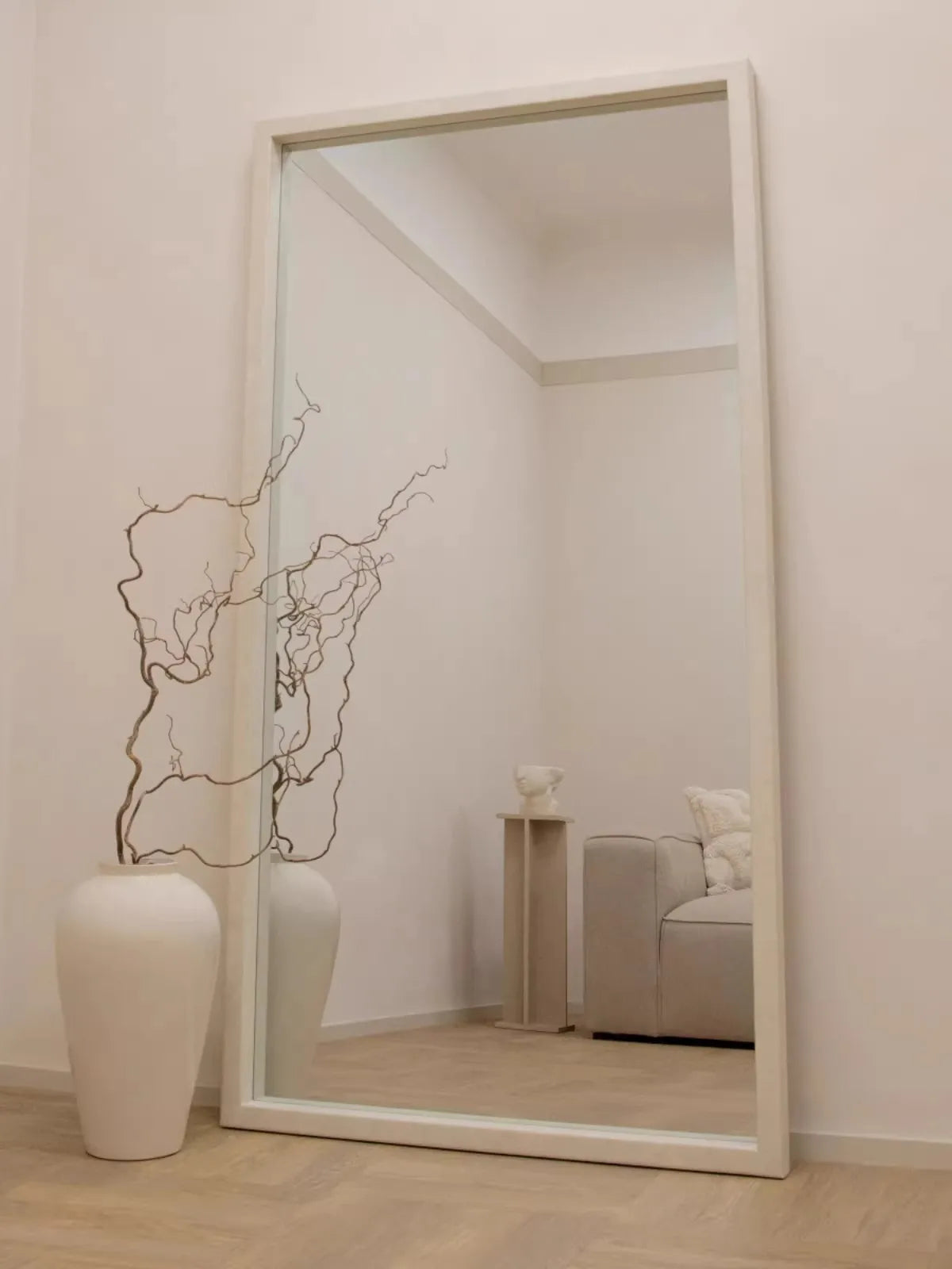 Home Decor - Mirror French Style Full‑Length — Wooden Arched Frame Home Decor