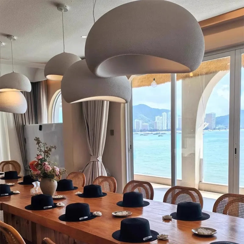 Lighting - Nordic Wabi Sabi Pendant Lamps Dining Room Lighting Modern Living Room Bedroom LED Ceiling Chandelier Loft Lustre Hanging Lights