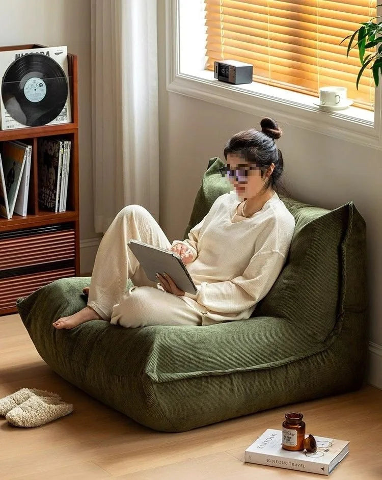 Home Decor - MOMO Lazy Person Sofa Bedroom Balcony Caterpillar Sofa Chair Influencer Small Sofa Lying Single Tatami