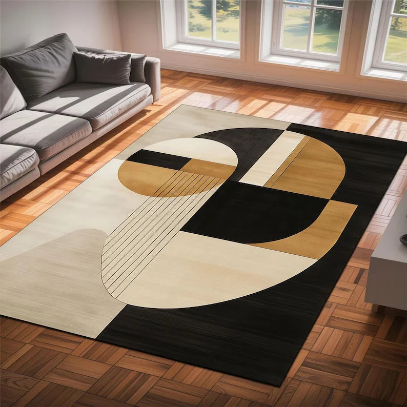Rug - Modern Blue Geometric Area Rug