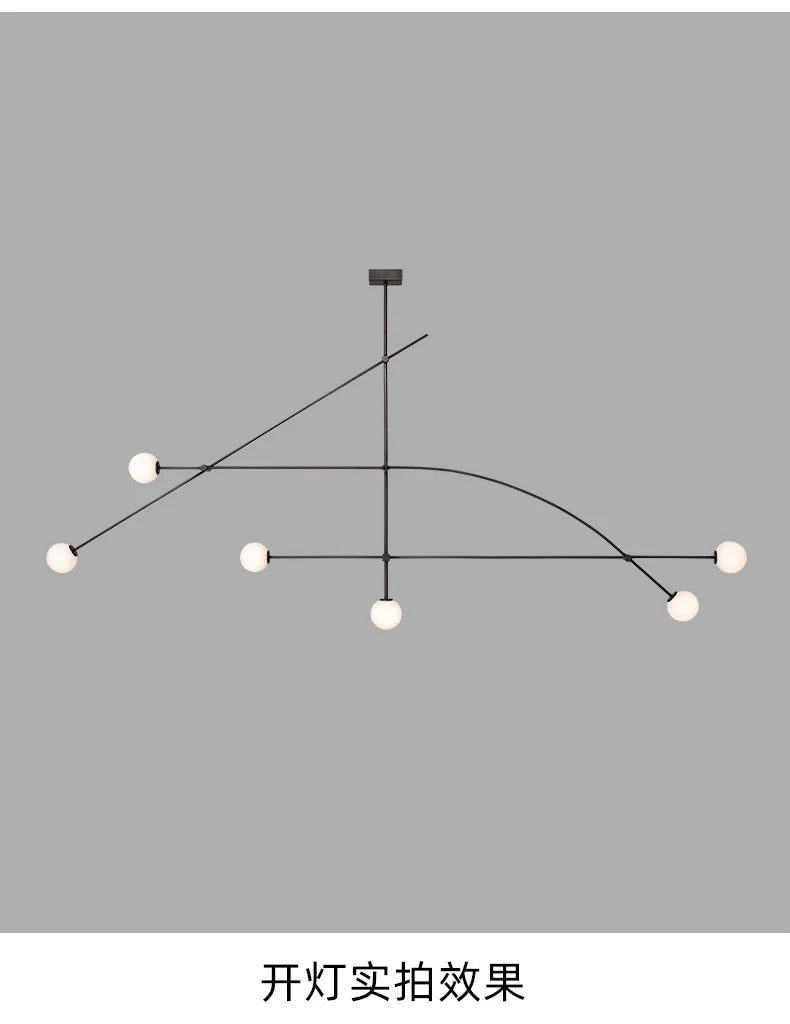 Lighting - Modern Multiple Chandelier Living Room Black Luminaire Pendant Light for Restaurant Bedroom Lustre Room Decor