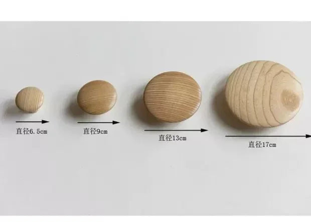 Home Decor - Decorative Wooden Coat Rack – Round Mushroom Wall Hooks