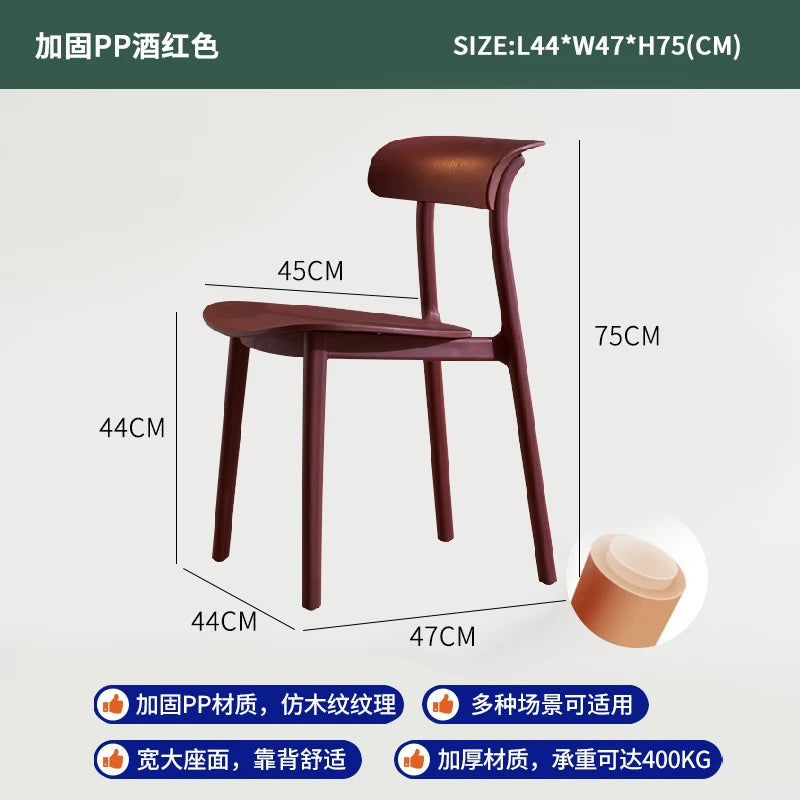 Home Decor - Modern Plastic Dining Chairs – Space-Saving Accent Chairs