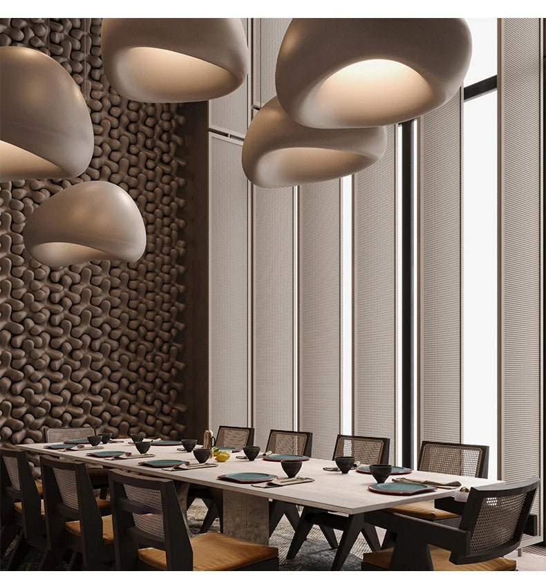 Lighting - Nordic Wabi Sabi Pendant Lamps Dining Room Lighting Modern Living Room Bedroom LED Ceiling Chandelier Loft Lustre Hanging Lights
