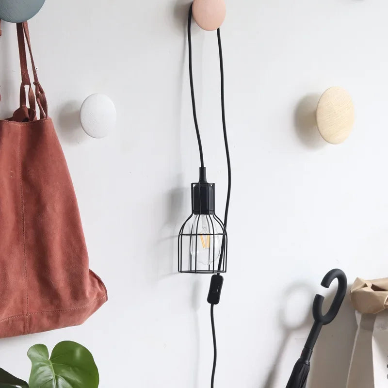 Home Decor - Decorative Wooden Coat Rack – Round Mushroom Wall Hooks