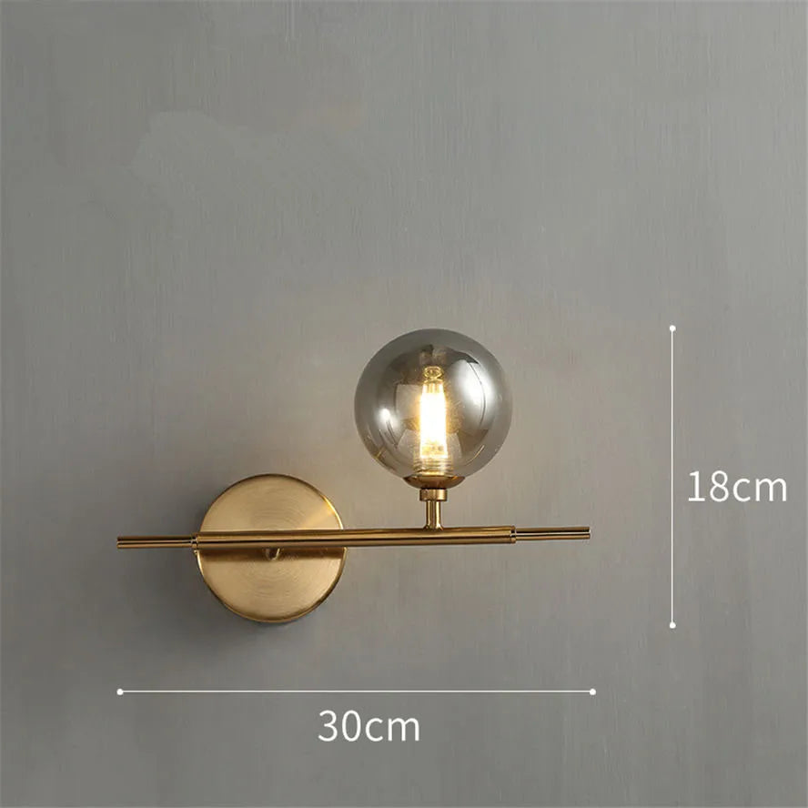Lighting - Nordic chandelier Minimalist Creative minimalist decor light Molecular Lamp Dining Room Glass Ball black and gold chandelier