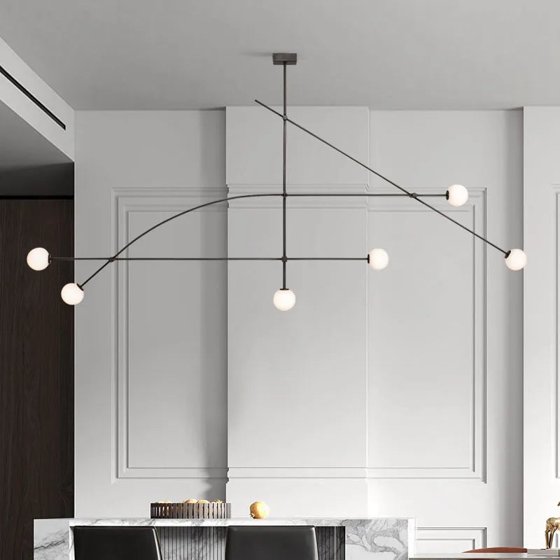 Lighting - Modern Multiple Chandelier Living Room Black Luminaire Pendant Light for Restaurant Bedroom Lustre Room Decor