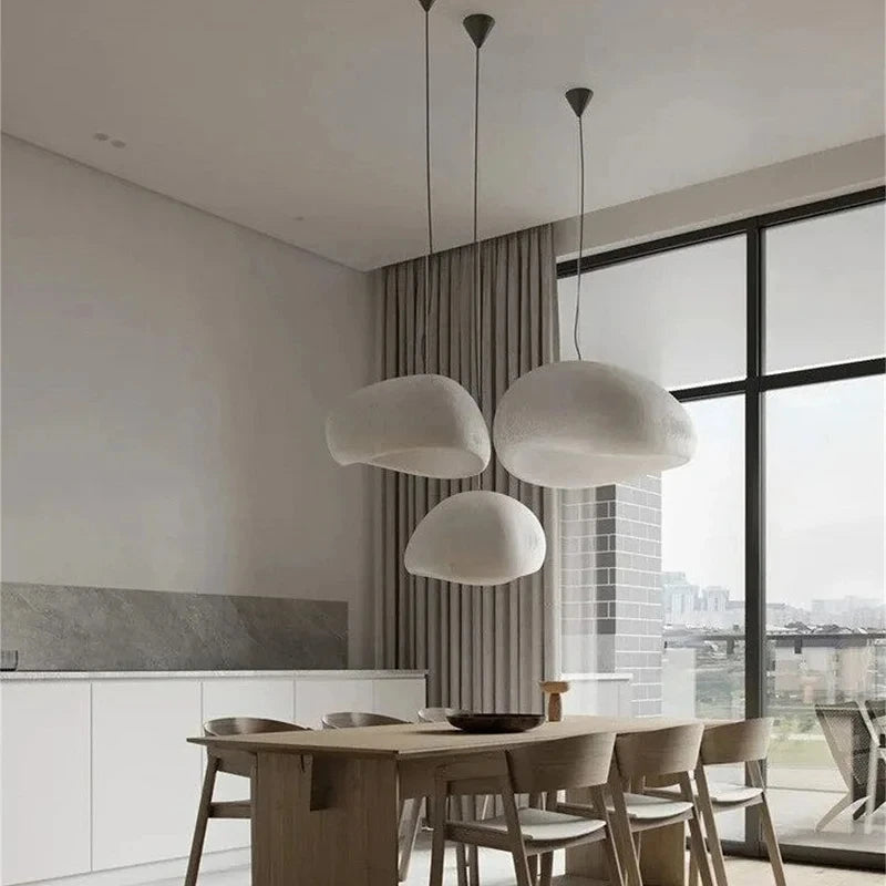 Lighting - Nordic Wabi Sabi Pendant Lamps Dining Room Lighting Modern Living Room Bedroom LED Ceiling Chandelier Loft Lustre Hanging Lights