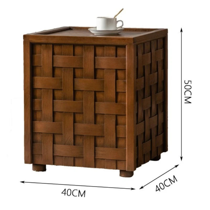 Home Decor - Modern Wooden Square Coffee Table with Storage