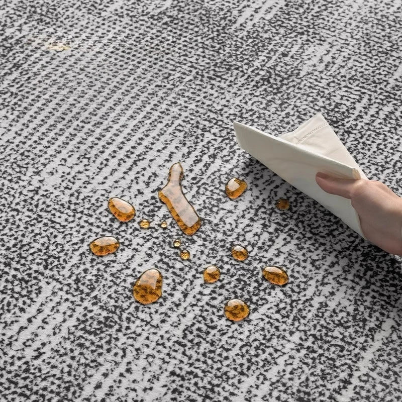 Rug - Modern Scandi Area Rug, Spill-Proof Easy Clean Carpet for Living Room and Bedroom, Plush Sofa Mat with Non-Slip Backing