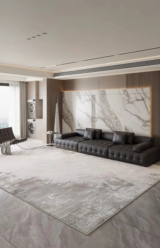Rug - Modern Scandi Area Rug, Spill-Proof Easy Clean Carpet for Living Room and Bedroom, Plush Sofa Mat with Non-Slip Backing