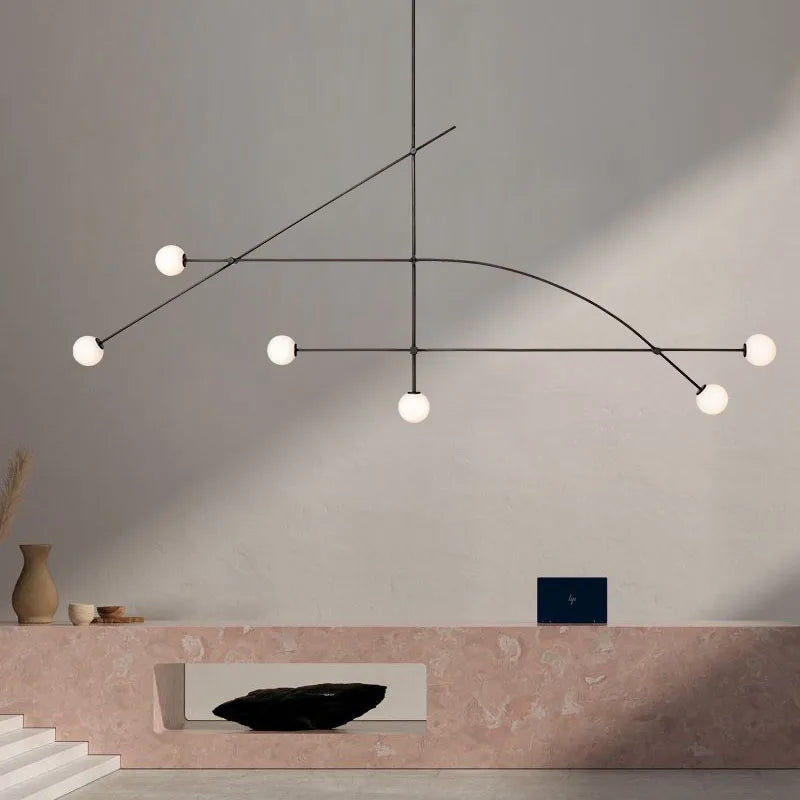 Lighting - Modern Multiple Chandelier Living Room Black Luminaire Pendant Light for Restaurant Bedroom Lustre Room Decor