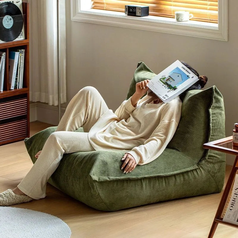 Home Decor - MOMO Lazy Person Sofa Bedroom Balcony Caterpillar Sofa Chair Influencer Small Sofa Lying Single Tatami