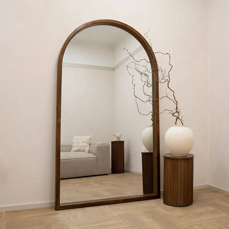 Home Decor - Mirror French Style Full‑Length — Wooden Arched Frame Home Decor