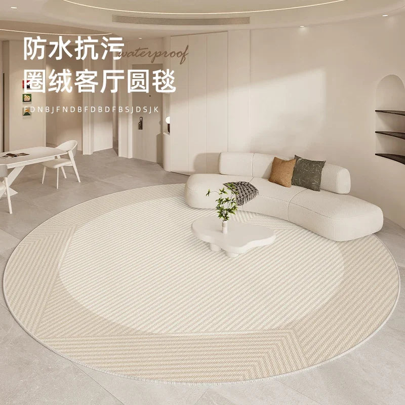 Rug - Minimalist Rugs for Bedroom Large Area Living Room Decoration Carpet Home Waterproof Anti-fouling Mat Round Anti-slip Lounge Rug