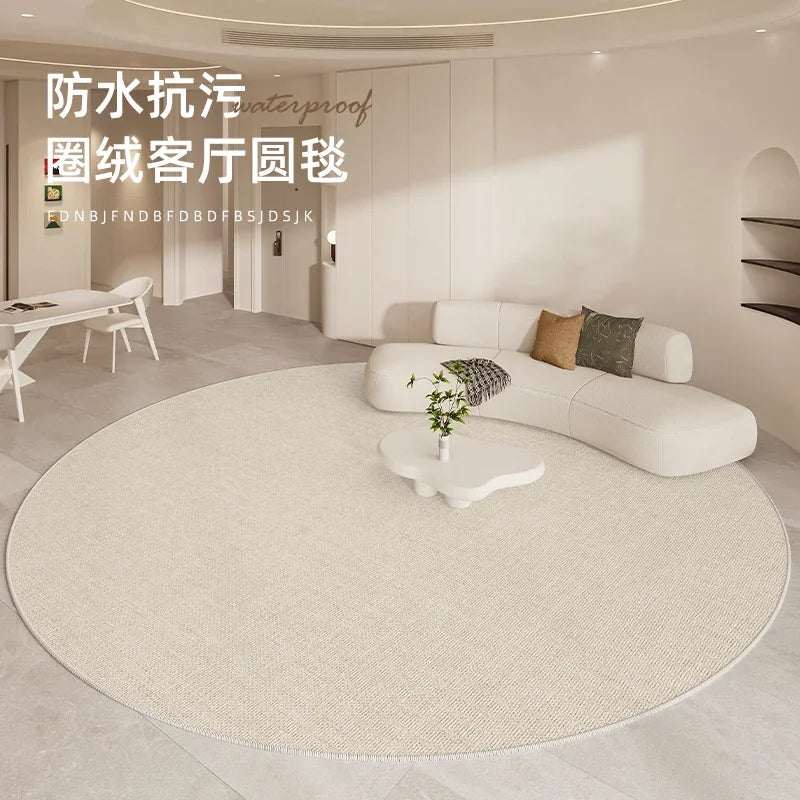 Rug - Minimalist Rugs for Bedroom Large Area Living Room Decoration Carpet Home Waterproof Anti-fouling Mat Round Anti-slip Lounge Rug