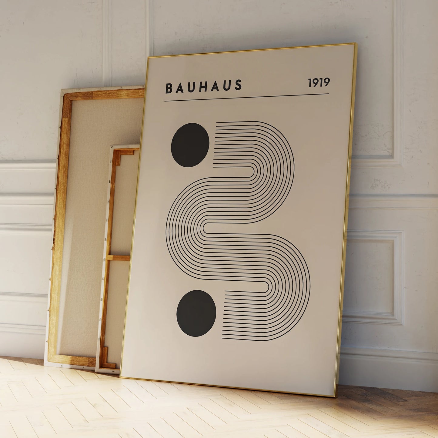 Artwork - Modern Bauhaus Black And White 1919 Wall Art
