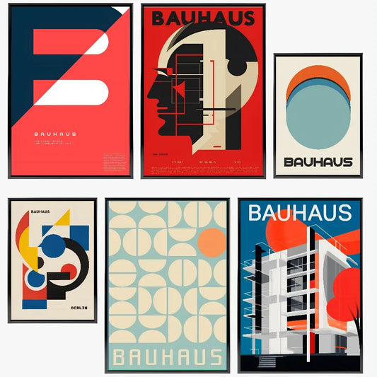 Artwork - Bauhaus Style Abstract Geometric Wall Art