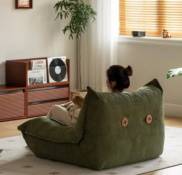 Home Decor - MOMO Lazy Person Sofa Bedroom Balcony Caterpillar Sofa Chair Influencer Small Sofa Lying Single Tatami