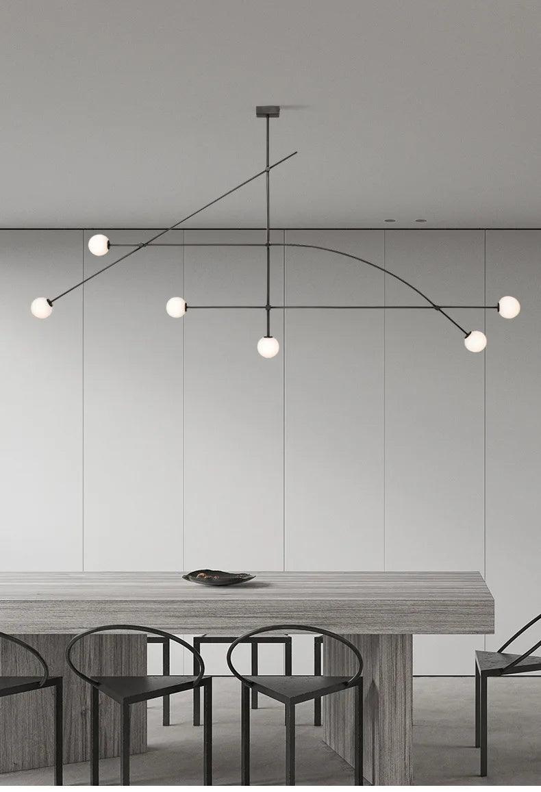 Lighting - Modern Multiple Chandelier Living Room Black Luminaire Pendant Light for Restaurant Bedroom Lustre Room Decor