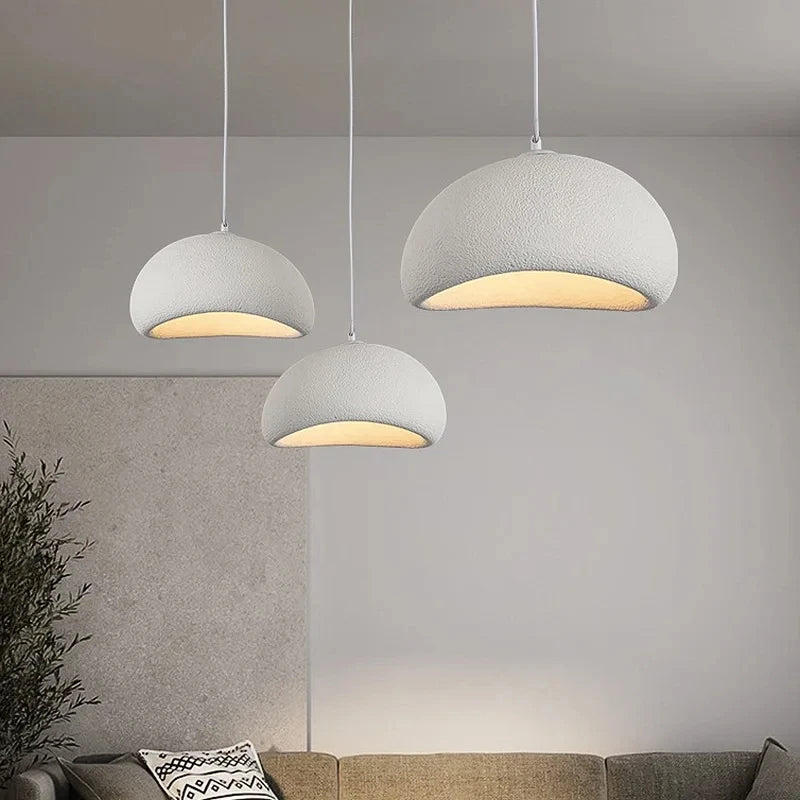 Lighting - Nordic Wabi Sabi Pendant Lamps Dining Room Lighting Modern Living Room Bedroom LED Ceiling Chandelier Loft Lustre Hanging Lights