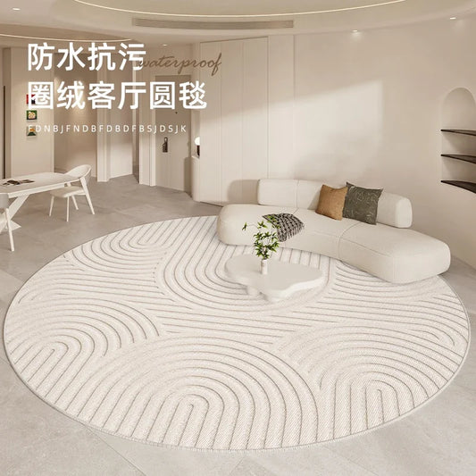 Rug - Minimalist Rugs for Bedroom Large Area Living Room Decoration Carpet Home Waterproof Anti-fouling Mat Round Anti-slip Lounge Rug