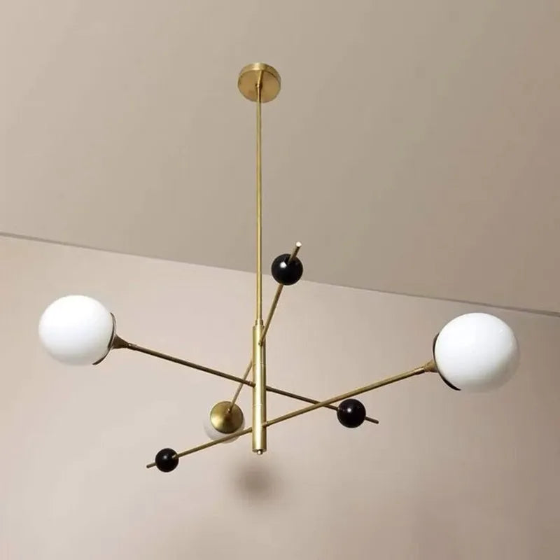 Lighting - Modern Sputnik Chandelier – LED Metal & Glass Globe Ceiling Light