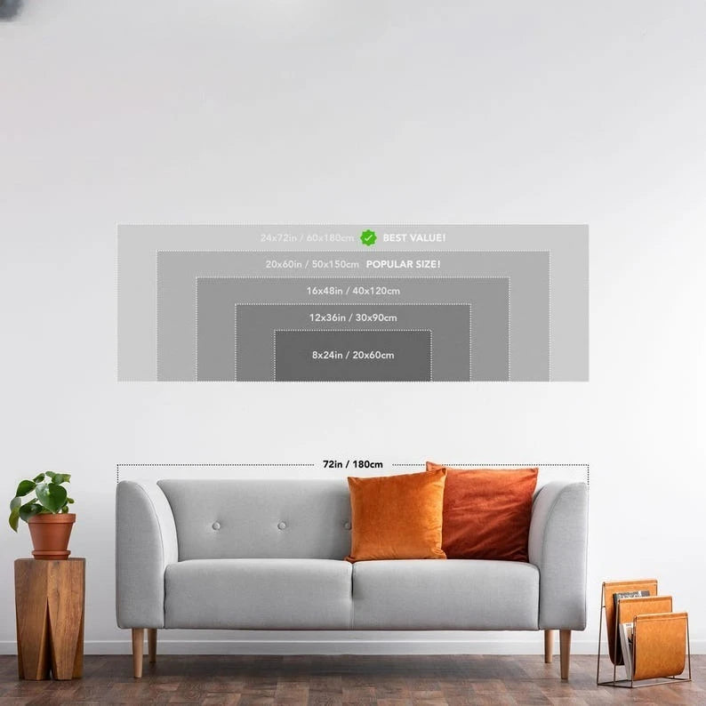 Artwork - Mid-Century Modern Bauhaus Canvas Wall Art – Horizontal Geometric Print