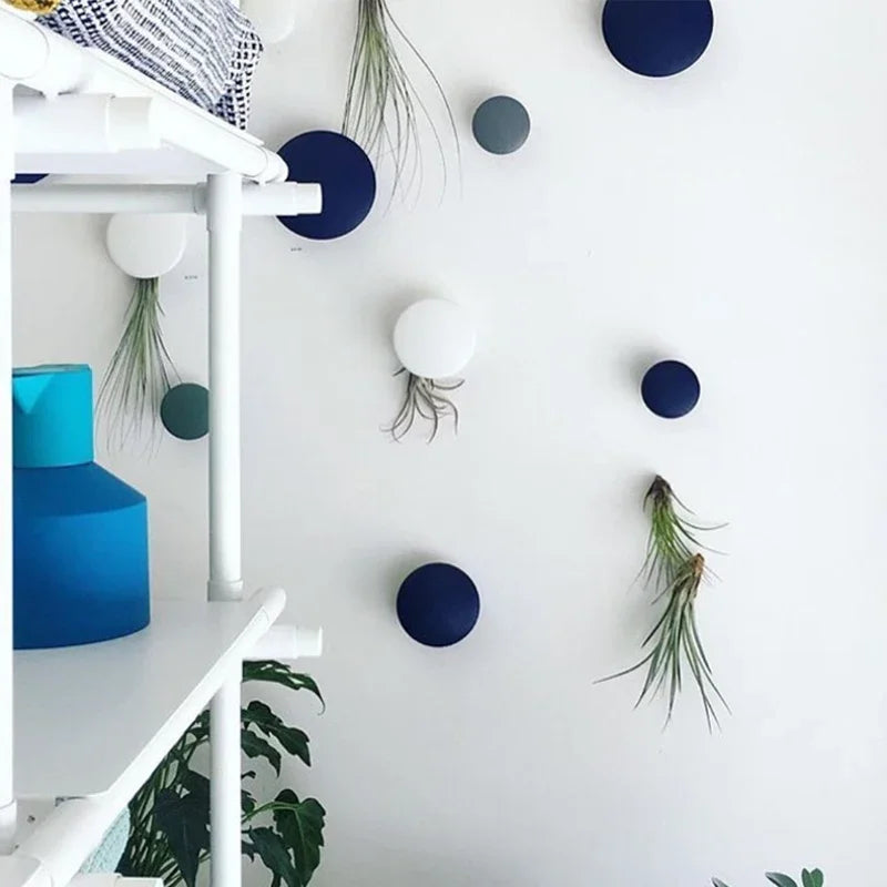 Home Decor - Decorative Wooden Coat Rack – Round Mushroom Wall Hooks