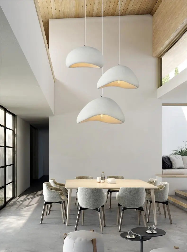 Lighting - Nordic Wabi Sabi Pendant Lamps Dining Room Lighting Modern Living Room Bedroom LED Ceiling Chandelier Loft Lustre Hanging Lights