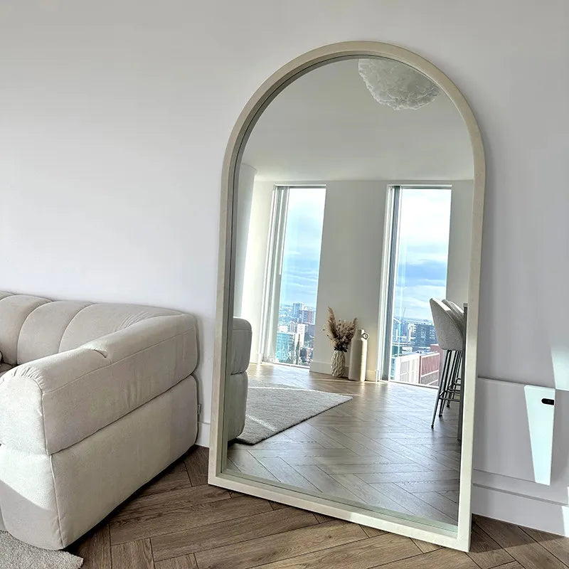 Home Decor - Mirror French Style Full‑Length — Wooden Arched Frame Home Decor