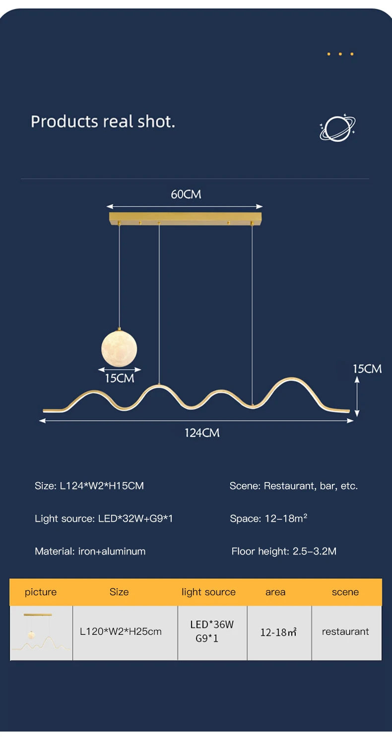 Lighting - Designer LED Chandelier – Modern Creative Ceiling Pendant Light
