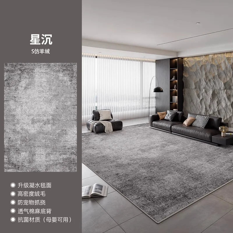 Rug - Modern Scandi Area Rug, Spill-Proof Easy Clean Carpet for Living Room and Bedroom, Plush Sofa Mat with Non-Slip Backing