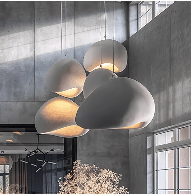 Lighting - Nordic Wabi Sabi Pendant Lamps Dining Room Lighting Modern Living Room Bedroom LED Ceiling Chandelier Loft Lustre Hanging Lights