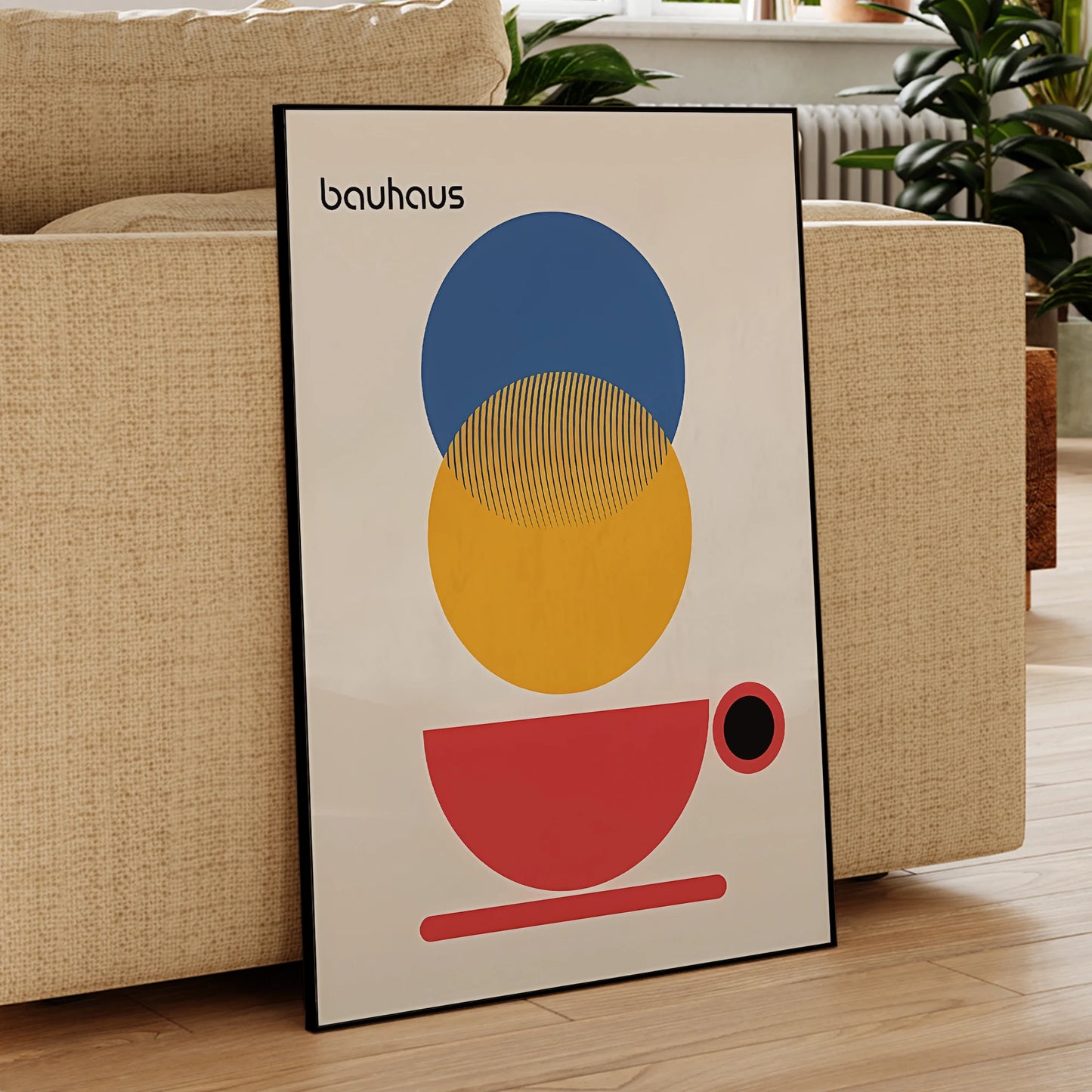 Artwork - Modern Bauhaus Coffee Abstract Wall Art