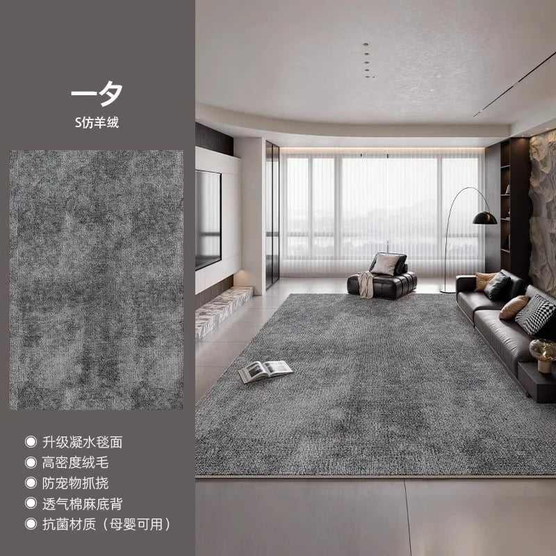 Rug - Modern Scandi Area Rug, Spill-Proof Easy Clean Carpet for Living Room and Bedroom, Plush Sofa Mat with Non-Slip Backing