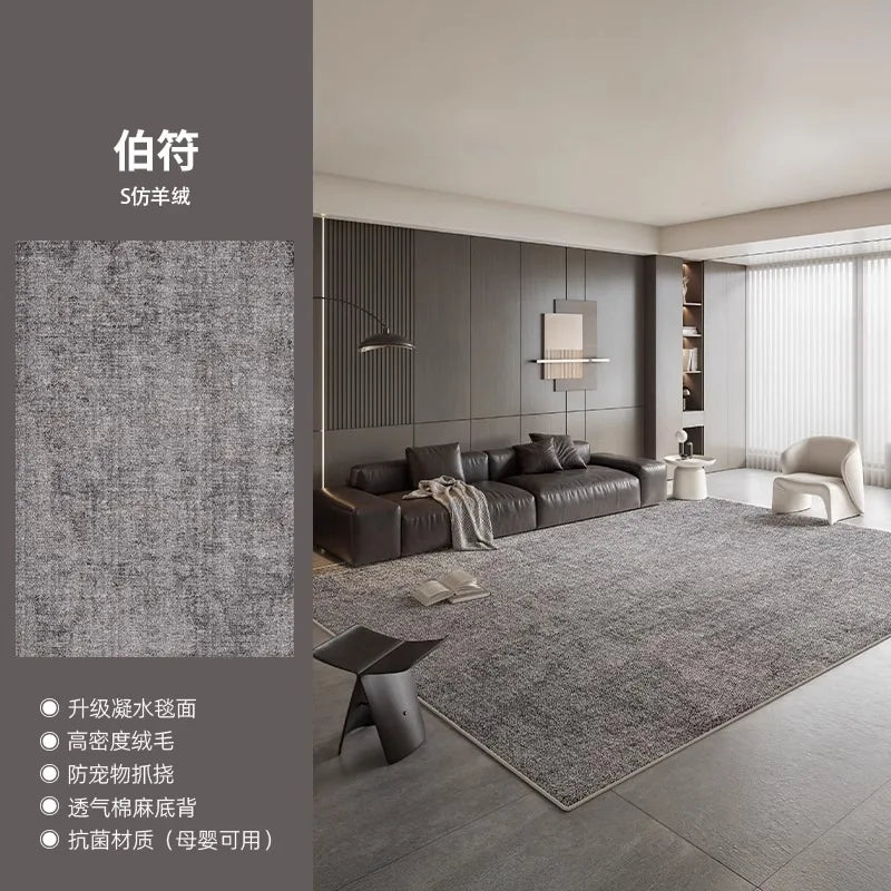 Rug - Modern Scandi Area Rug, Spill-Proof Easy Clean Carpet for Living Room and Bedroom, Plush Sofa Mat with Non-Slip Backing