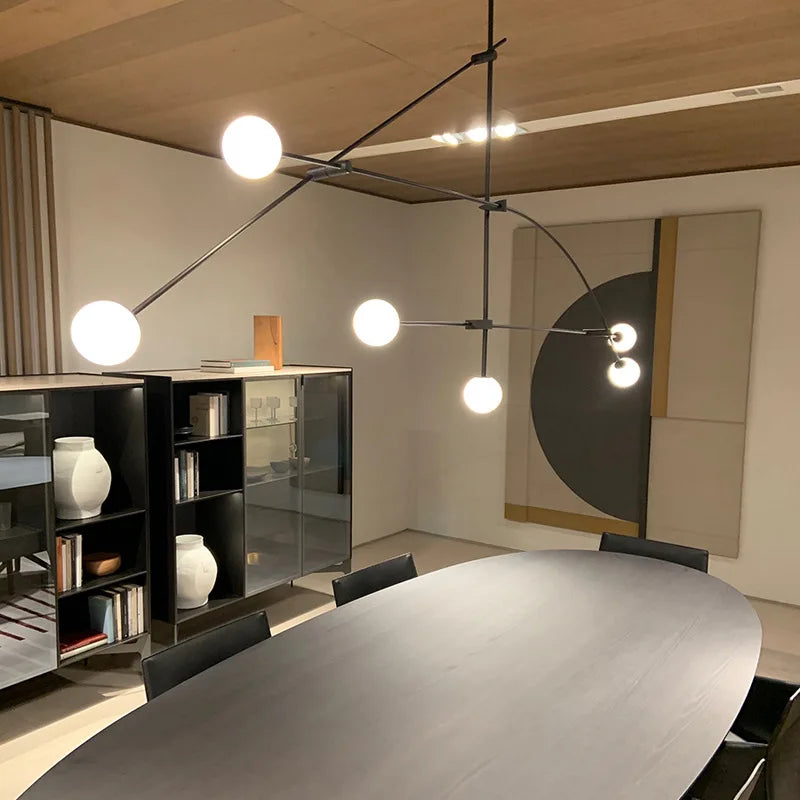 Lighting - Modern Multiple Chandelier Living Room Black Luminaire Pendant Light for Restaurant Bedroom Lustre Room Decor