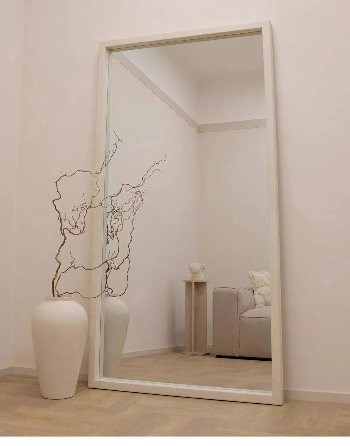 Home Decor - Mirror French Style Full‑Length — Wooden Arched Frame Home Decor